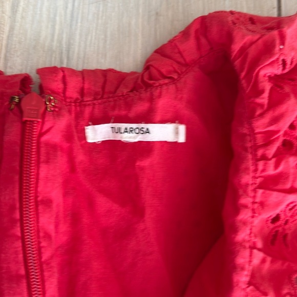 Tularosa Red Eyelet Cut Out Dress Medium - Picture 4 of 5